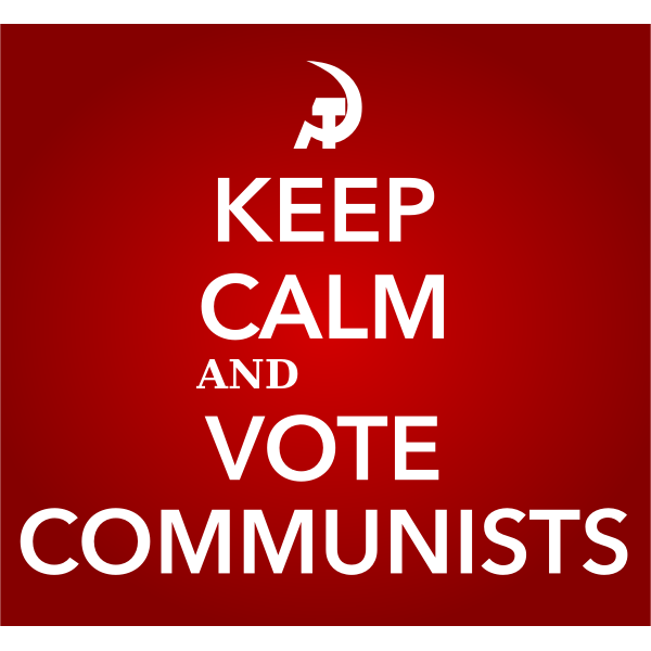 SVG Keep calm and vote communists sign vector image