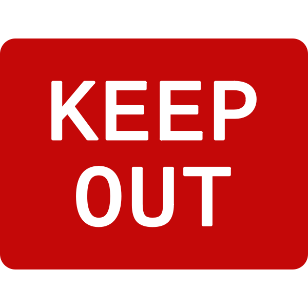 SVG Keep out sign