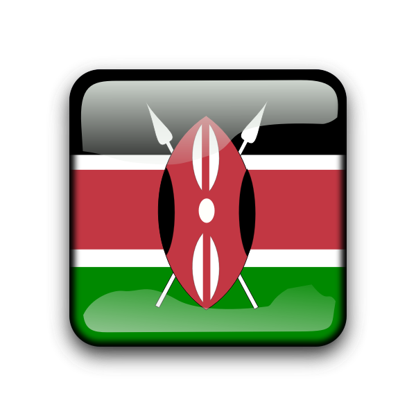 SVG Kenyan vector flag button