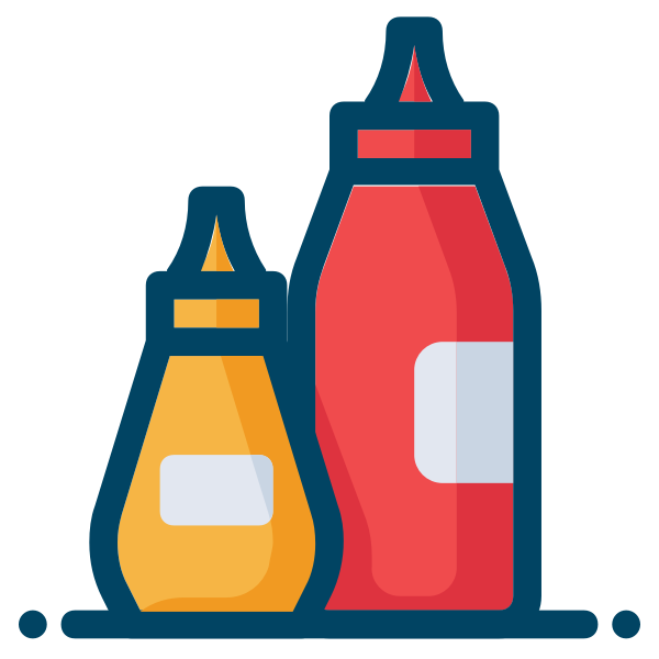 SVG Ketchup and mustard