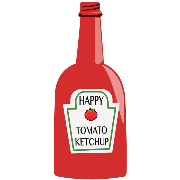 SVG Ketchup Bottle No Cap