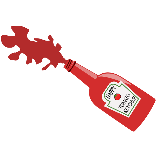 SVG Ketchup Bottle Splatter