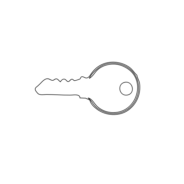 SVG Key line art vector drawing