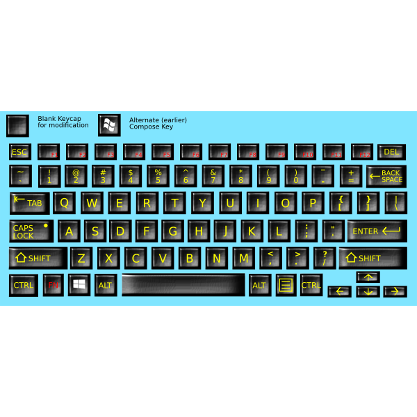 SVG Keyboard Keycaps