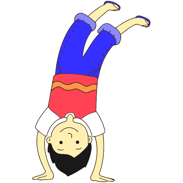 SVG Kid doing gimnastic