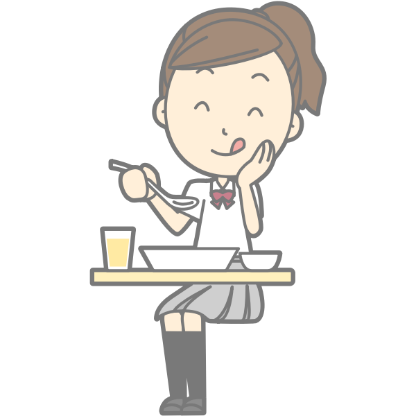 SVG Kid having a meal