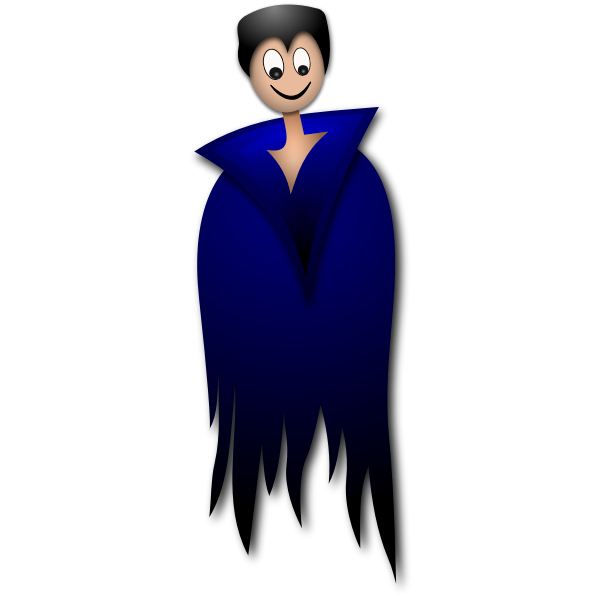 SVG Kid in Dracula costume vector clip art