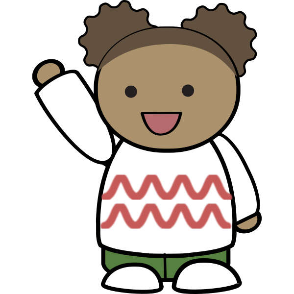 SVG Kid waving