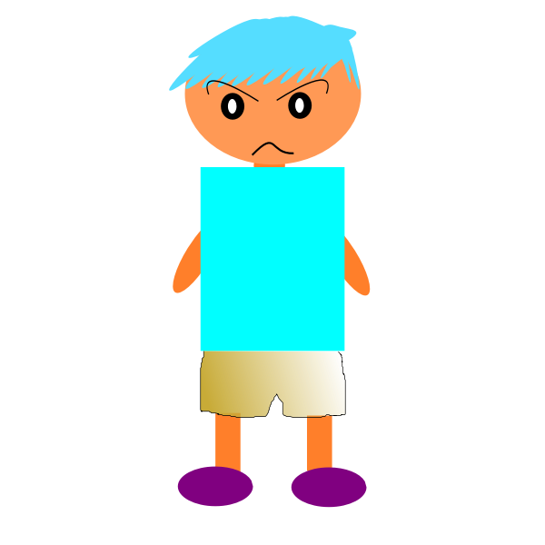SVG Kid with boxed body
