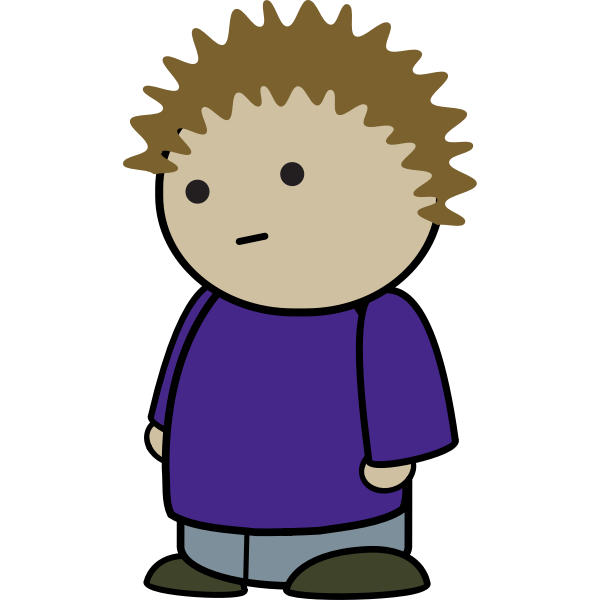 SVG Kid with brown hair