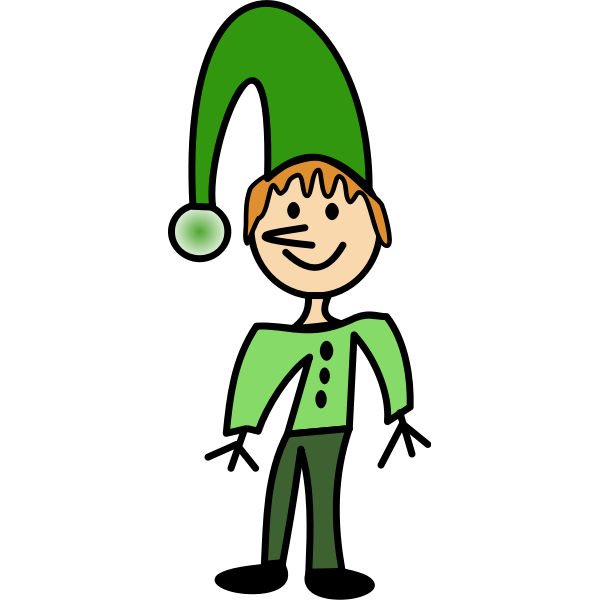 SVG Kid with clown hat