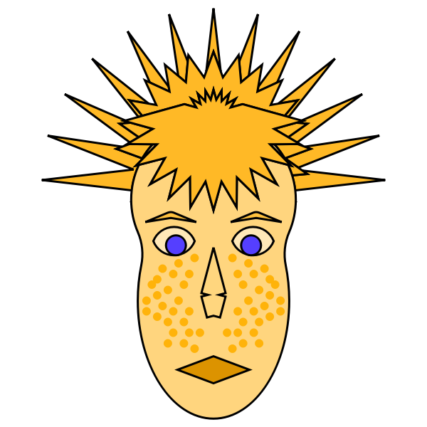 SVG Kid with freckles