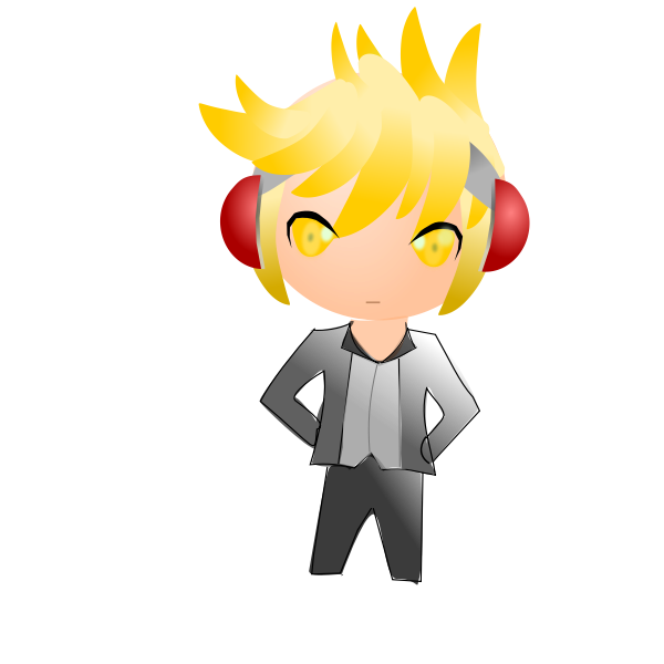 SVG Kid with headphones