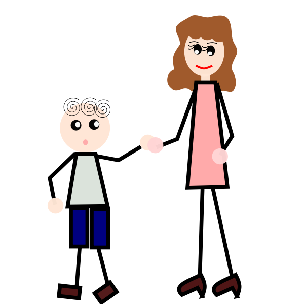 SVG Kid with mum