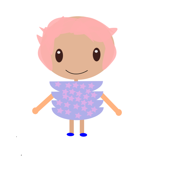 SVG Kid with pink hair