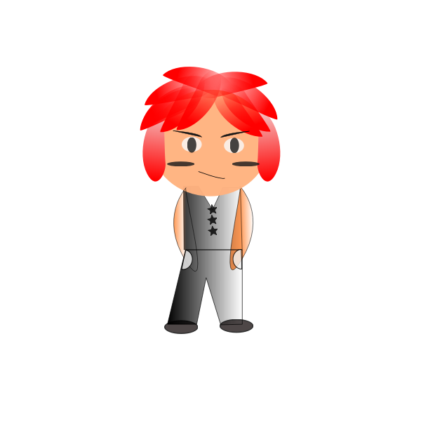 SVG Kid with red hair