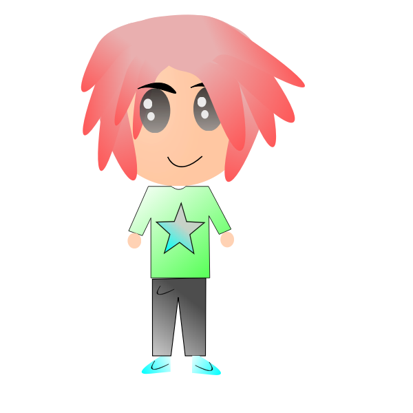 SVG Kid with starry shirt