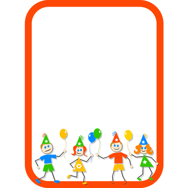 SVG Kid039s party frame