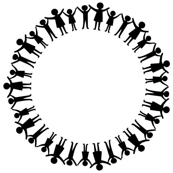 SVG Kids in circle