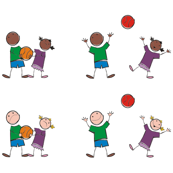 SVG Kids playing with a ball