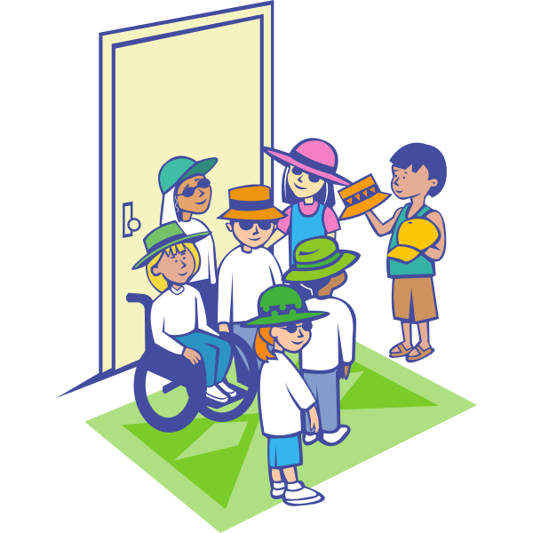 SVG Kids with hats