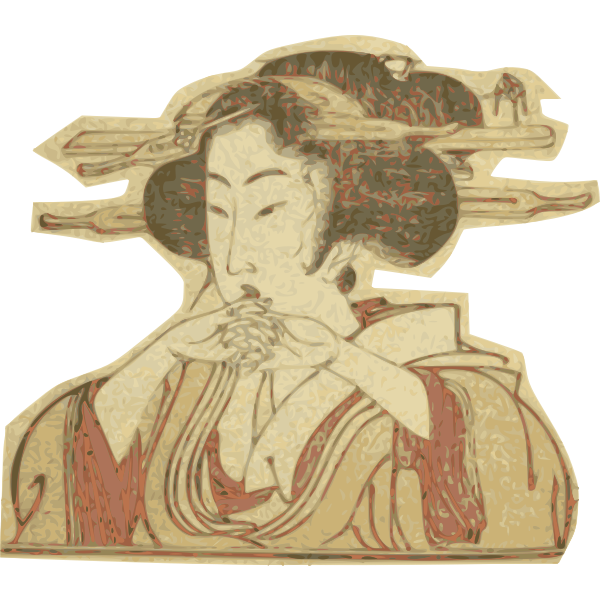 SVG kimono lady head