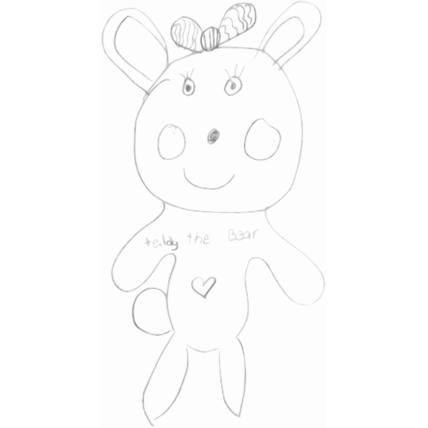 SVG Kindergarten Art Teddy the Bear vector image
