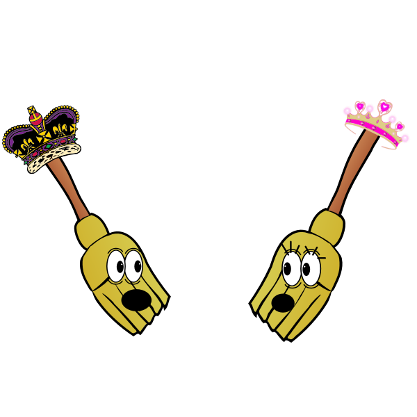 SVG King and queen broom