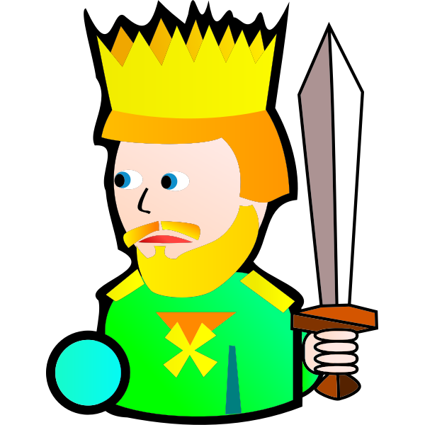 SVG King of Clubs cartoon vector drawing