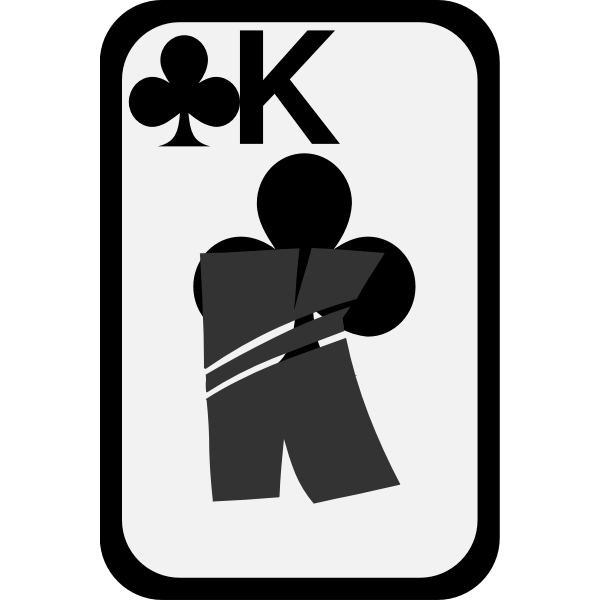 SVG King of Clubs funky playing card vector image