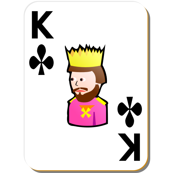 SVG King of clubs vector graphics
