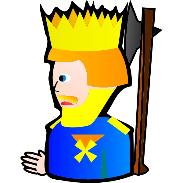 SVG King of diamonds cartoon vector drawing