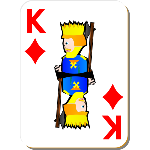 SVG King of Diamonds gaming card vector image