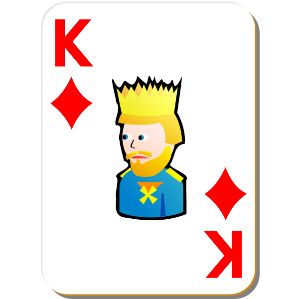 SVG King of diamonds vector drawing