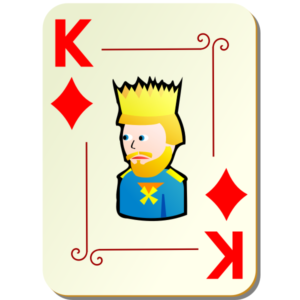 SVG King of diamonds vector image