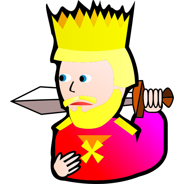 SVG King of Hearts cartoon vector image