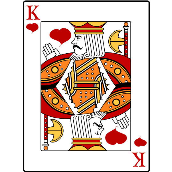 SVG King of hearts playing card vector image