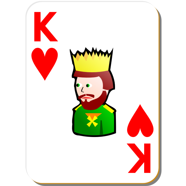 SVG King of hearts vector clip art