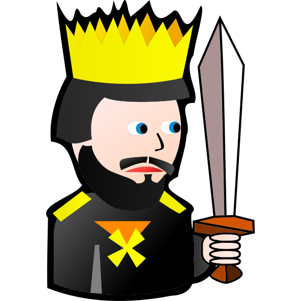 SVG King of Spades cartoon vector clip art