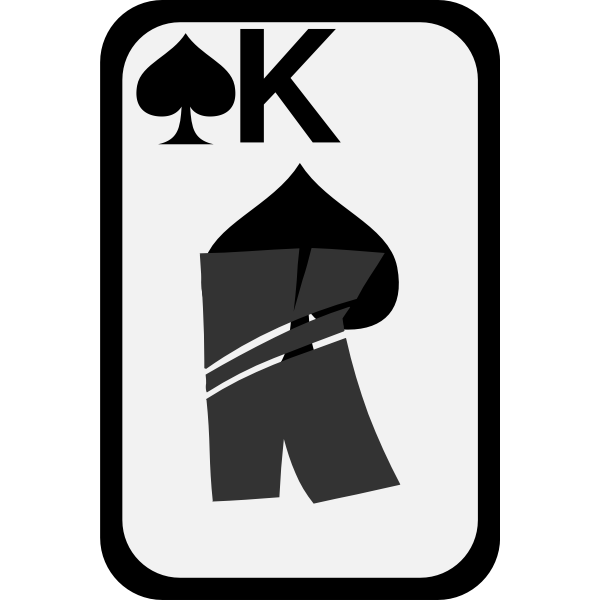 SVG King of Spades funky playing card vector clip art