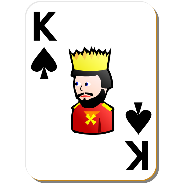 SVG King of spades playing card vector drawing