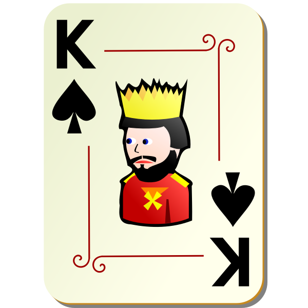 SVG King of spades playing card vector illustration