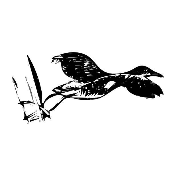 SVG King rail bird taking off line art vector image