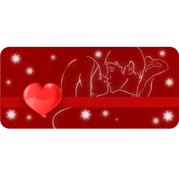 SVG Kissing couple vector drawing