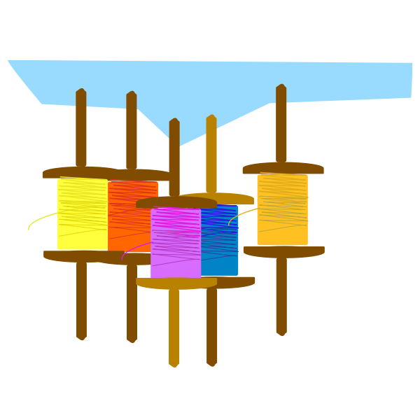 SVG Kite flying thread