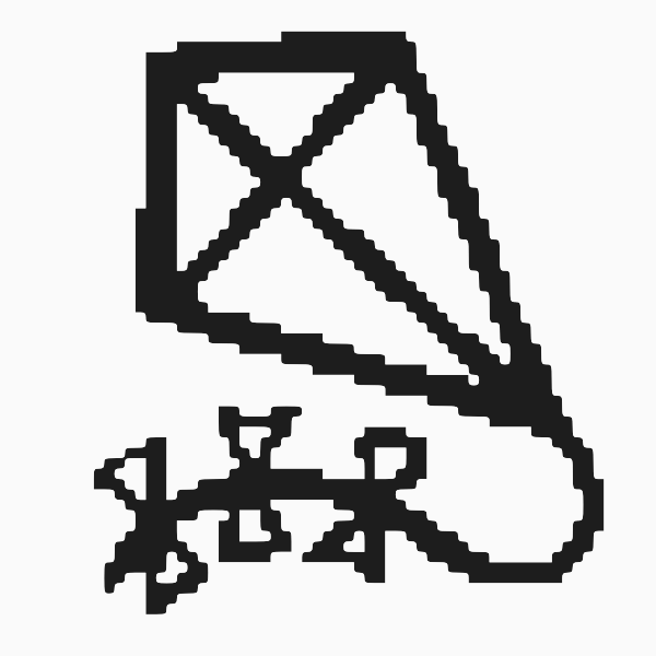 SVG Kite with pixels