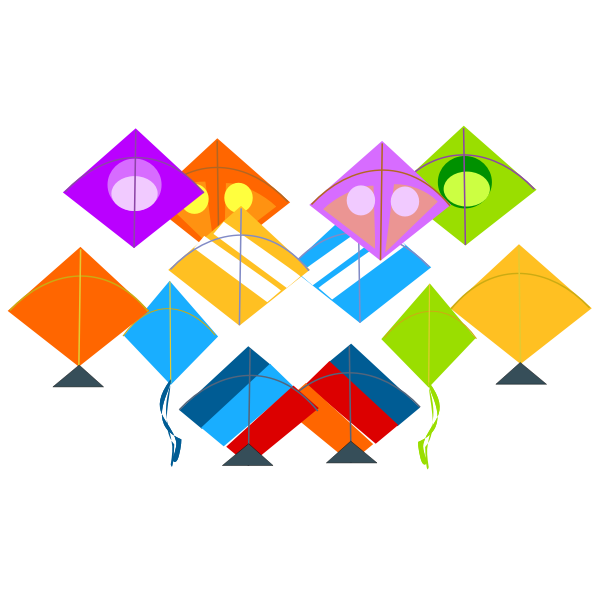 SVG Kites vector clip art