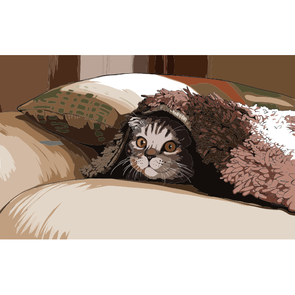 SVG Kitten Under Cover