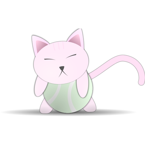SVG Kitty on a tennis ball
