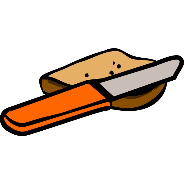 SVG Knife and piece of bread